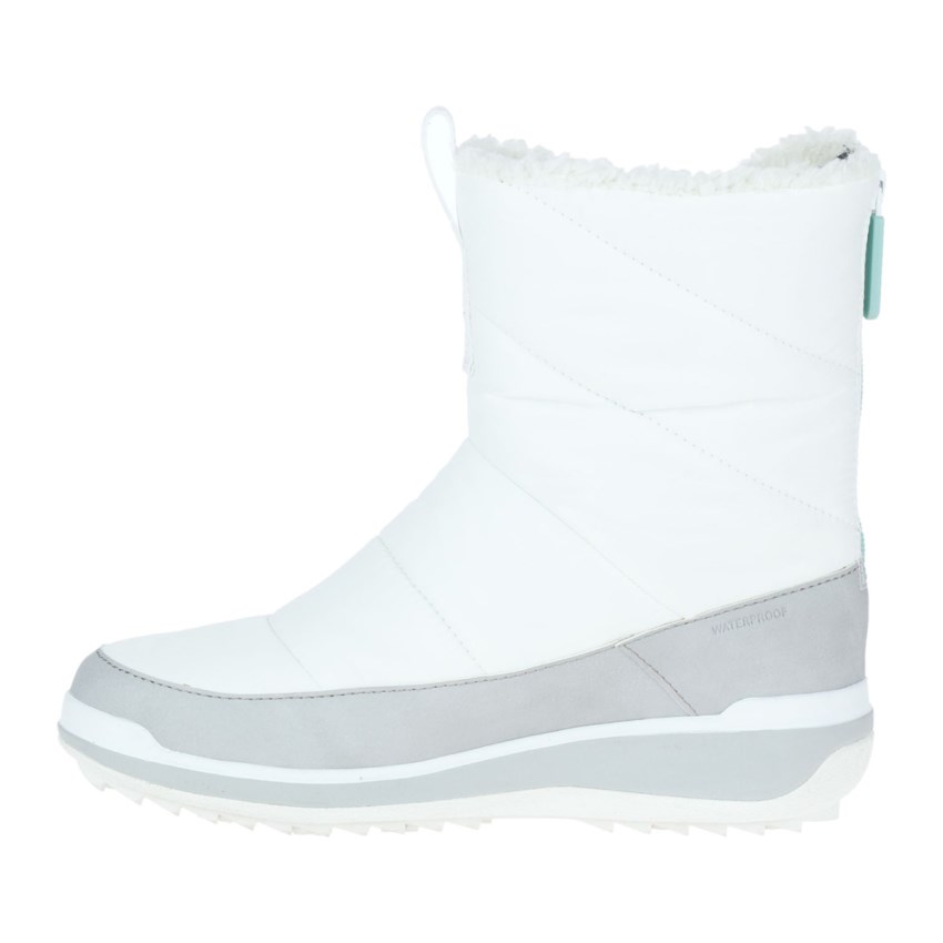 Bottes Merrell Snowcreek Sport Mid Zip Polar Waterproof Blanche Femme | Z.S.AJRJ